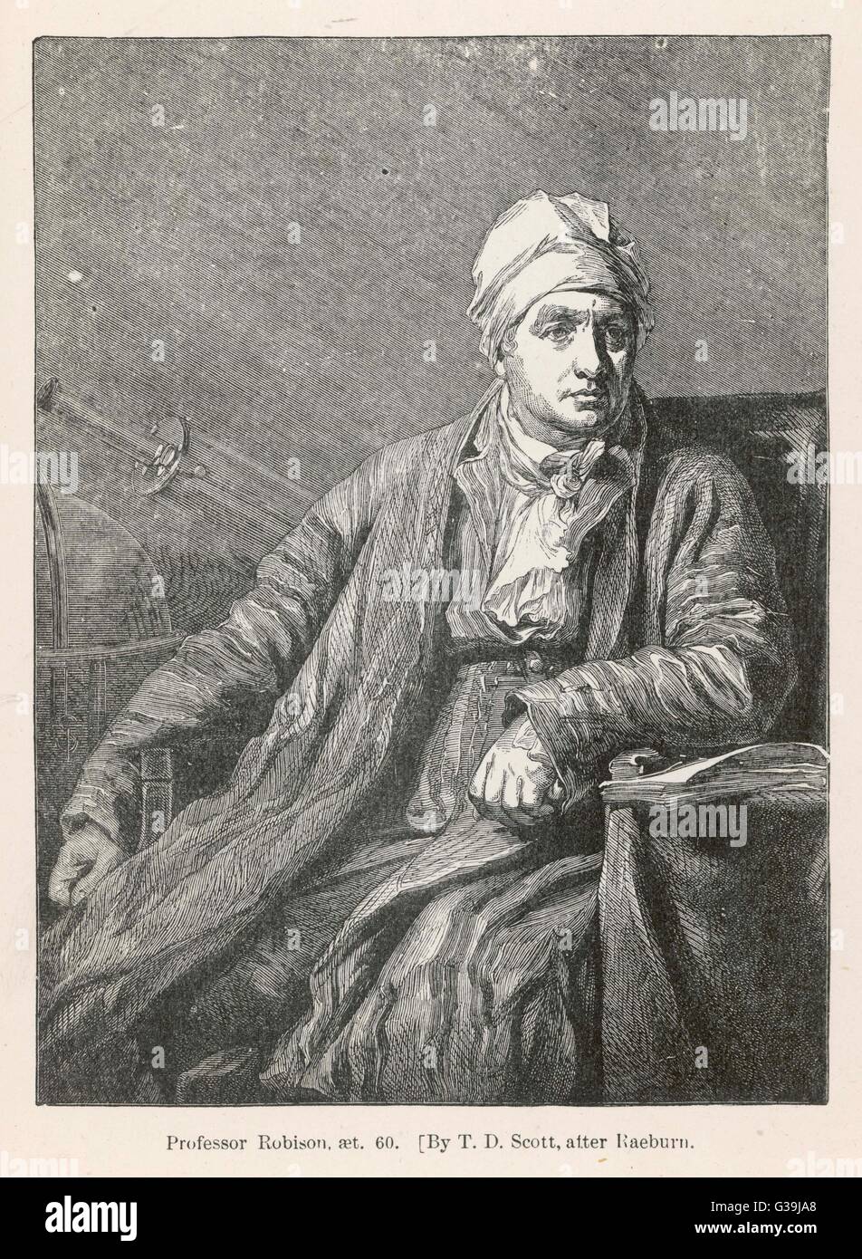 JOHN ROBISON Professor für Naturphilosophie an Edinburgh, eine enge Mitarbeiter des James Watt Datum: - 1805 Stockfoto