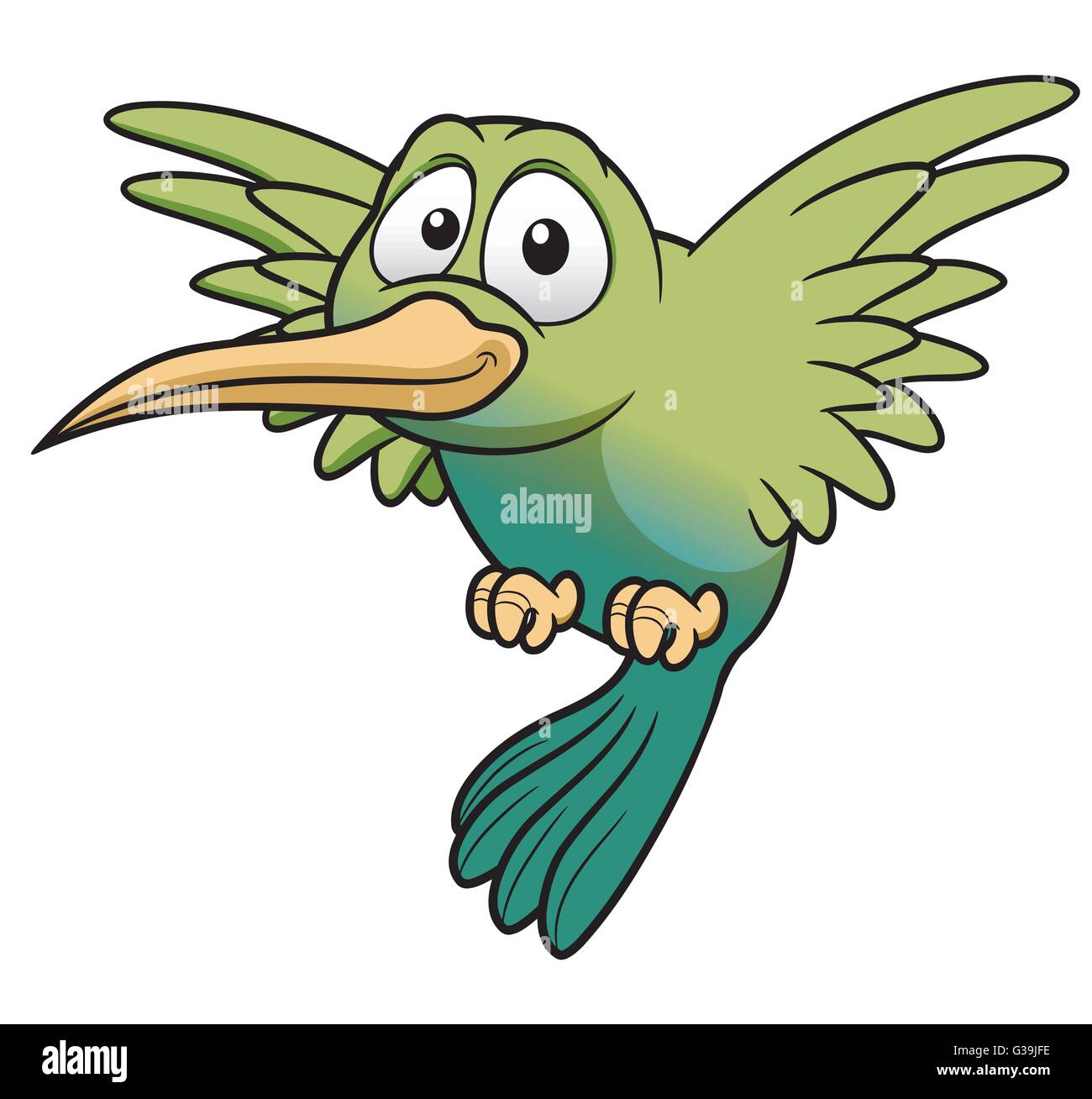 Vektor-Illustration Karikatur Kolibri Stock Vektor