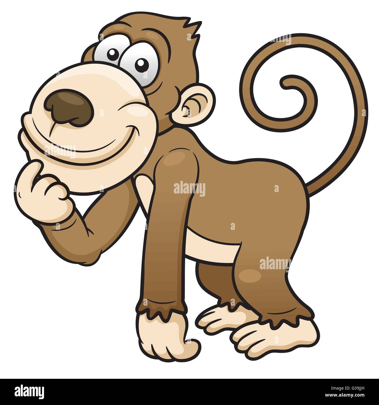 Vektor-Illustration Cartoon Monkey Stock Vektor