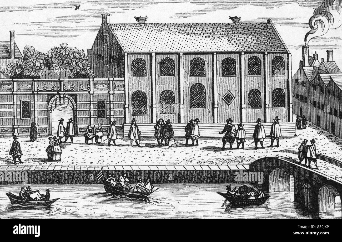 Universität Leiden, gegründet im Jahre 1575 von William Nassau Datum: Anfang des 17. Jahrhunderts Stockfoto