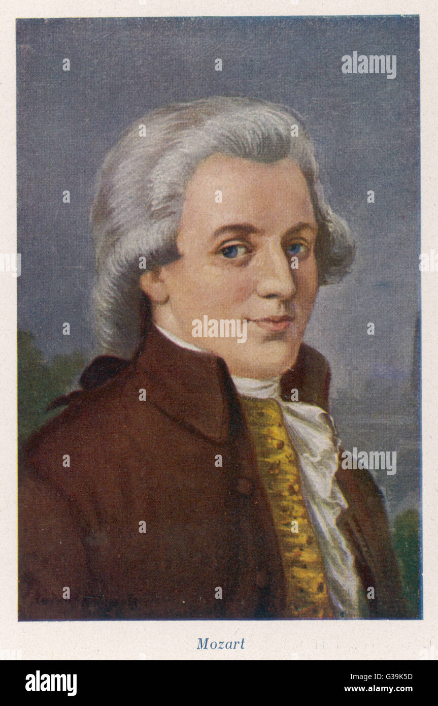 Wolfgang Amadeus Mozart Stockfoto