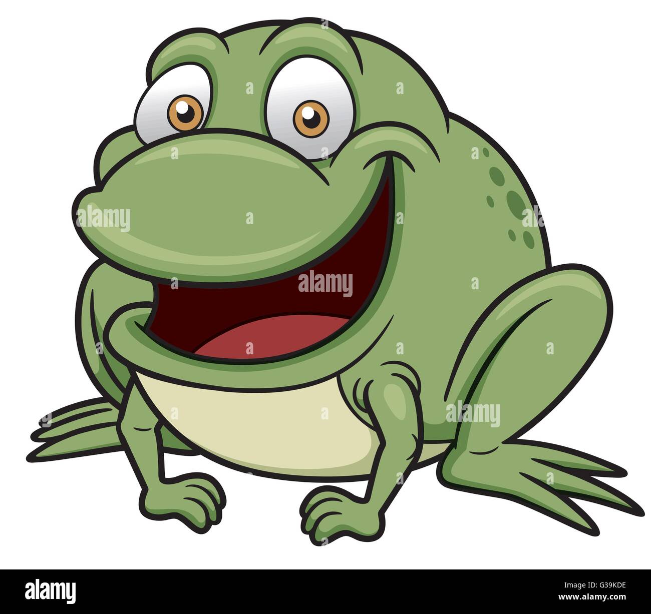 Vektor-Illustration der Frosch-Cartoon Stock Vektor