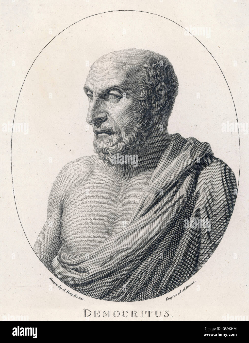 Der griechische Philosoph DEMOKRIT Datum: 460-357 v. Chr. Stockfoto