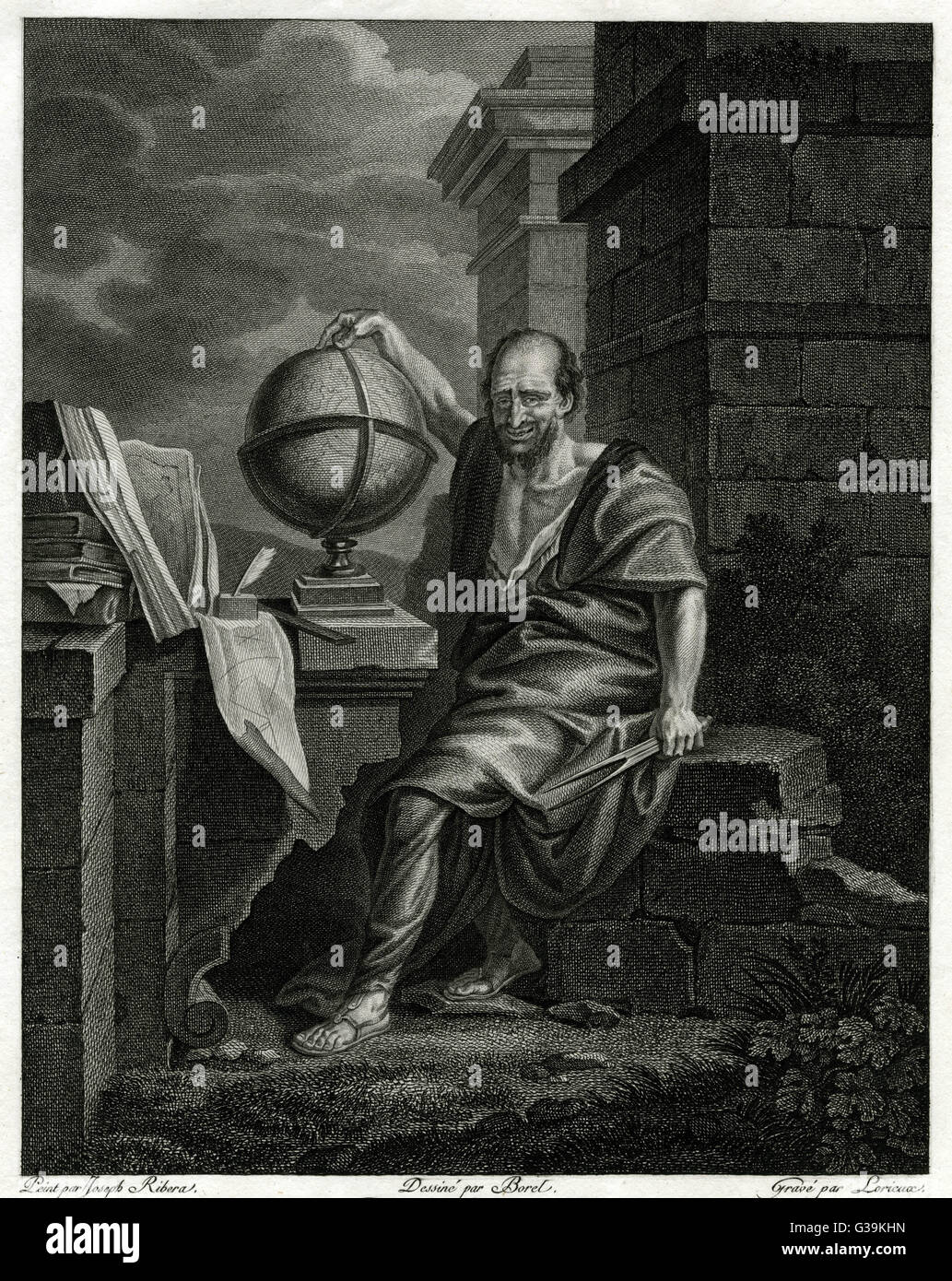DEMOKRIT, griechischer Philosoph und Wissenschaftler Datum: 460-357 v. Chr. Stockfoto