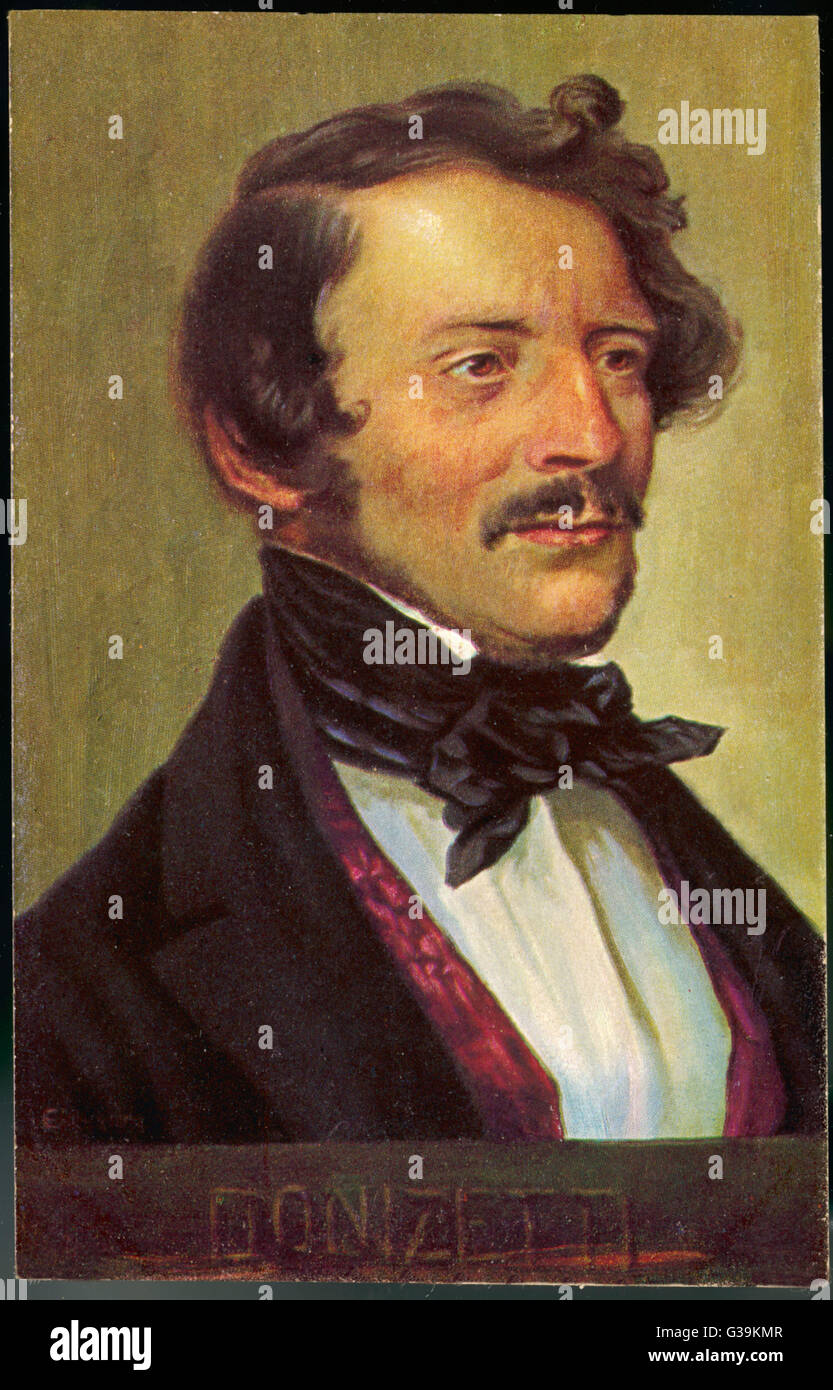 GAETANO DONIZETTI italienischer Komponist 1797-1848 Stockfoto