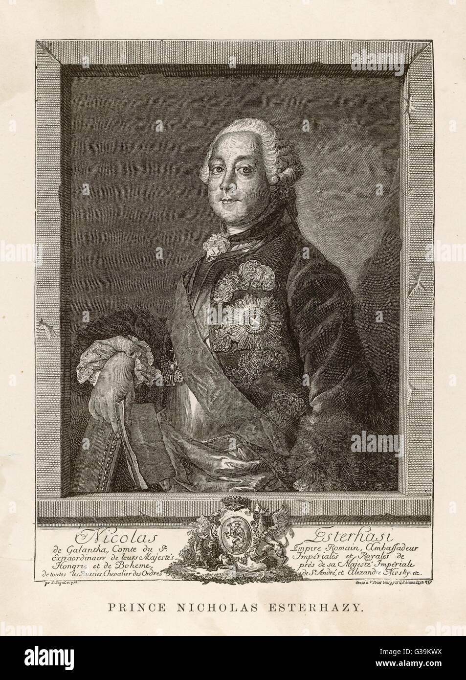 Prinz Nikolaus Josef Esterházy, ungarischer Prinz der Familie Esterhazy