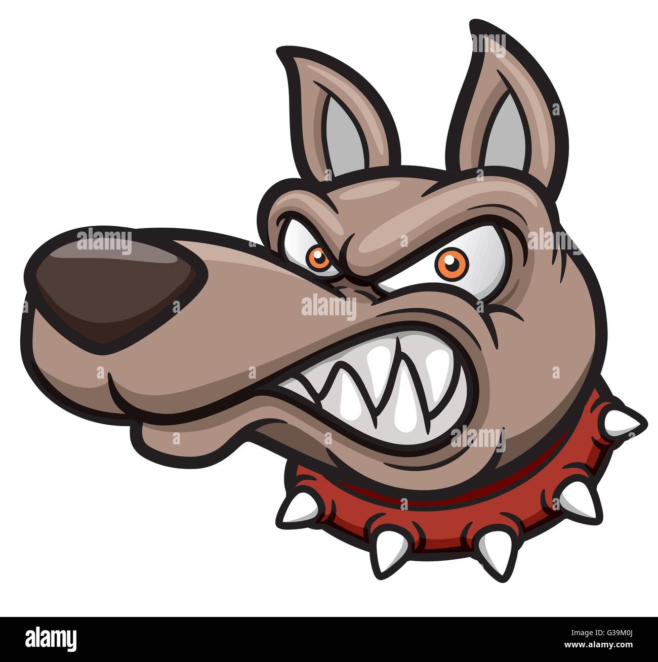 Vektor-Illustration der wütende Hund Cartoon Stock-Vektorgrafik - Alamy