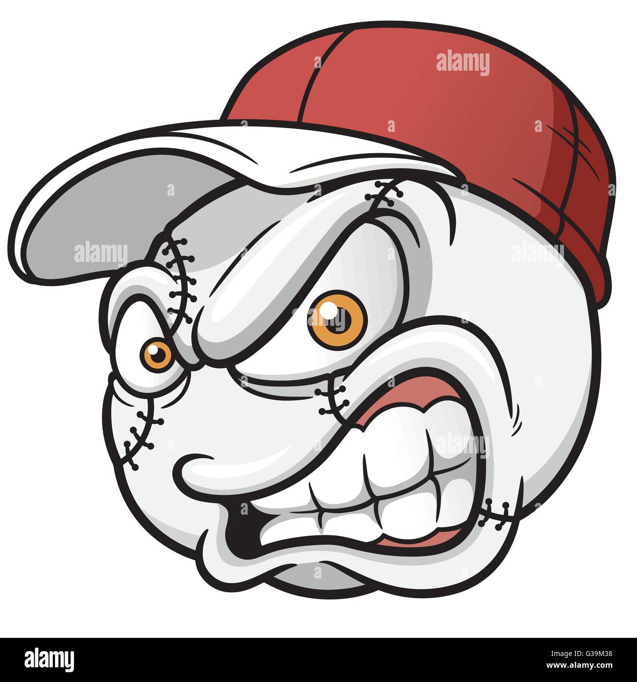 Vektor-Illustration von Baseball-Cartoon-Ball Stock Vektor