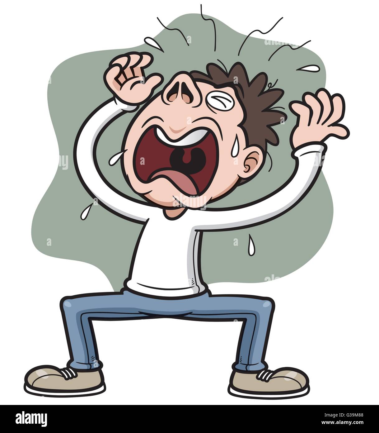 Vektor-Illustration von verrückter cartoon Stock-Vektorgrafik - Alamy