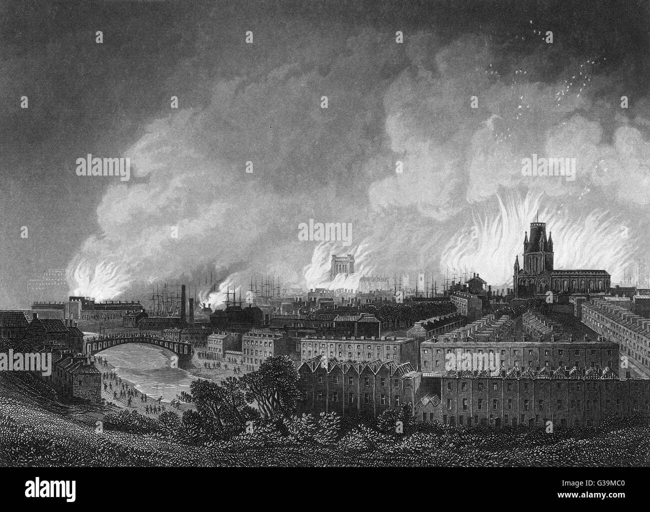 BRISTOL RIOT/1831 Stockfoto