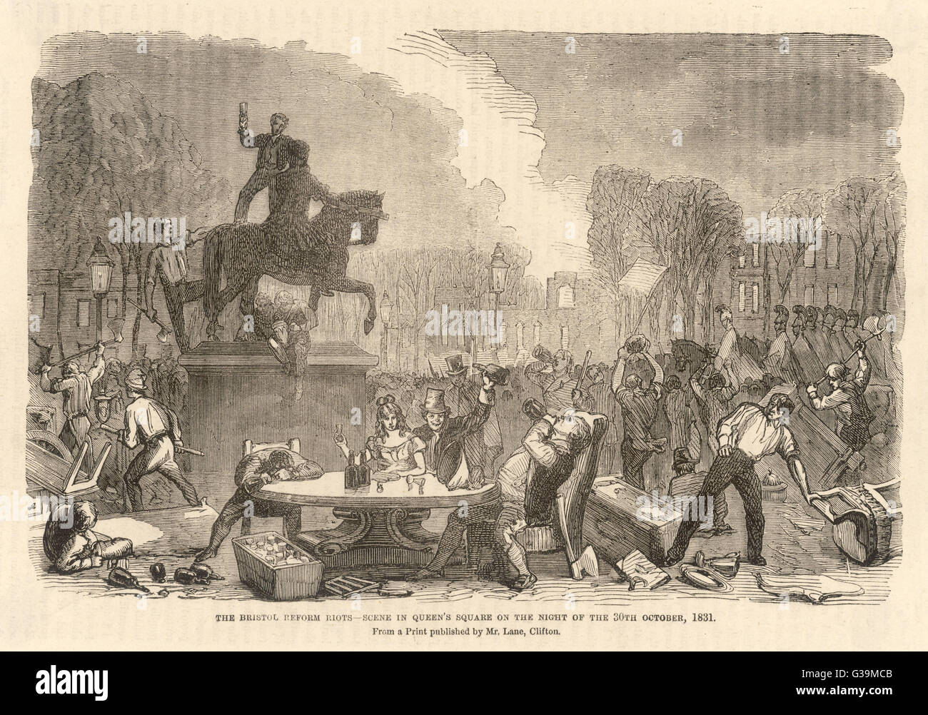 BRISTOL RIOT/1831/CASSEL Stockfoto