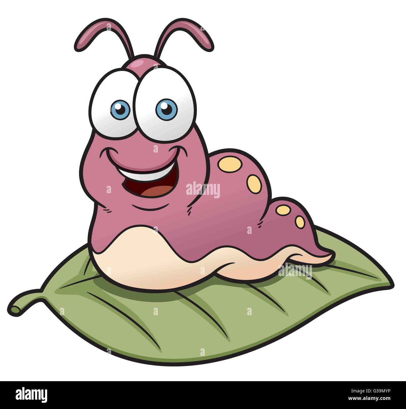 Vektor-Illustration Karikatur Wurm Stock Vektor