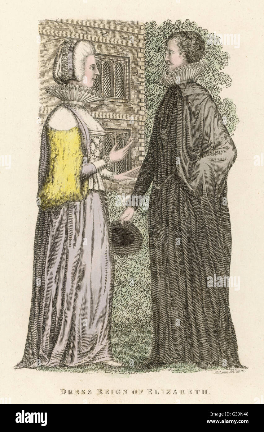 Kostüm - Frauen 1590 Stockfoto