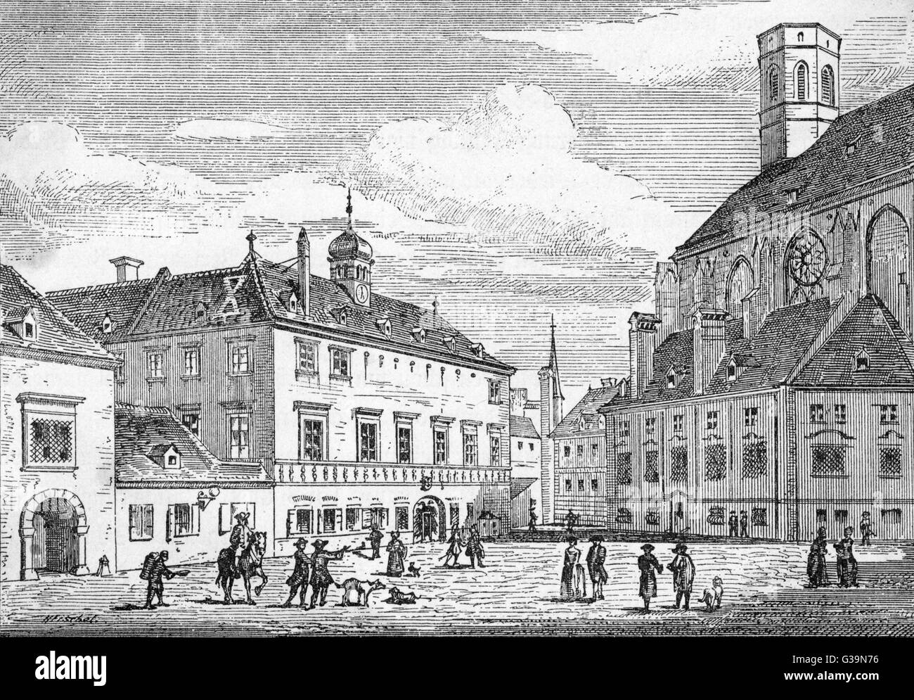 Das "Alte Landhaus" (altes Landhaus), Wien.         Datum: um 1800 Stockfoto