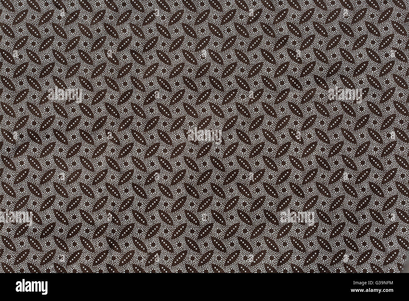 Nahaufnahme von einem Kattun Baumwollstoff mit geometrischen Design-Aufdruck genannt Seshweshwe - verwendet im traditionellen Sotho Frau Kleider Stockfoto