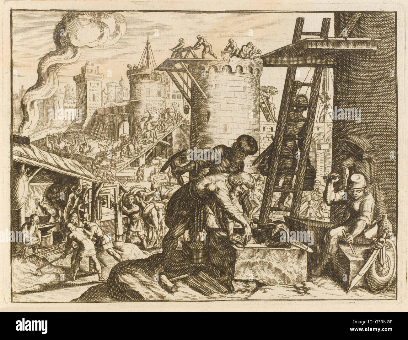 Mundschenk bei Gericht Artaxerxes, König von Persien, er ist nach Jerusalem geschickt, um die Mauern der Stadt Datum wieder aufzubauen: ca. 450 v. Chr. Stockfoto