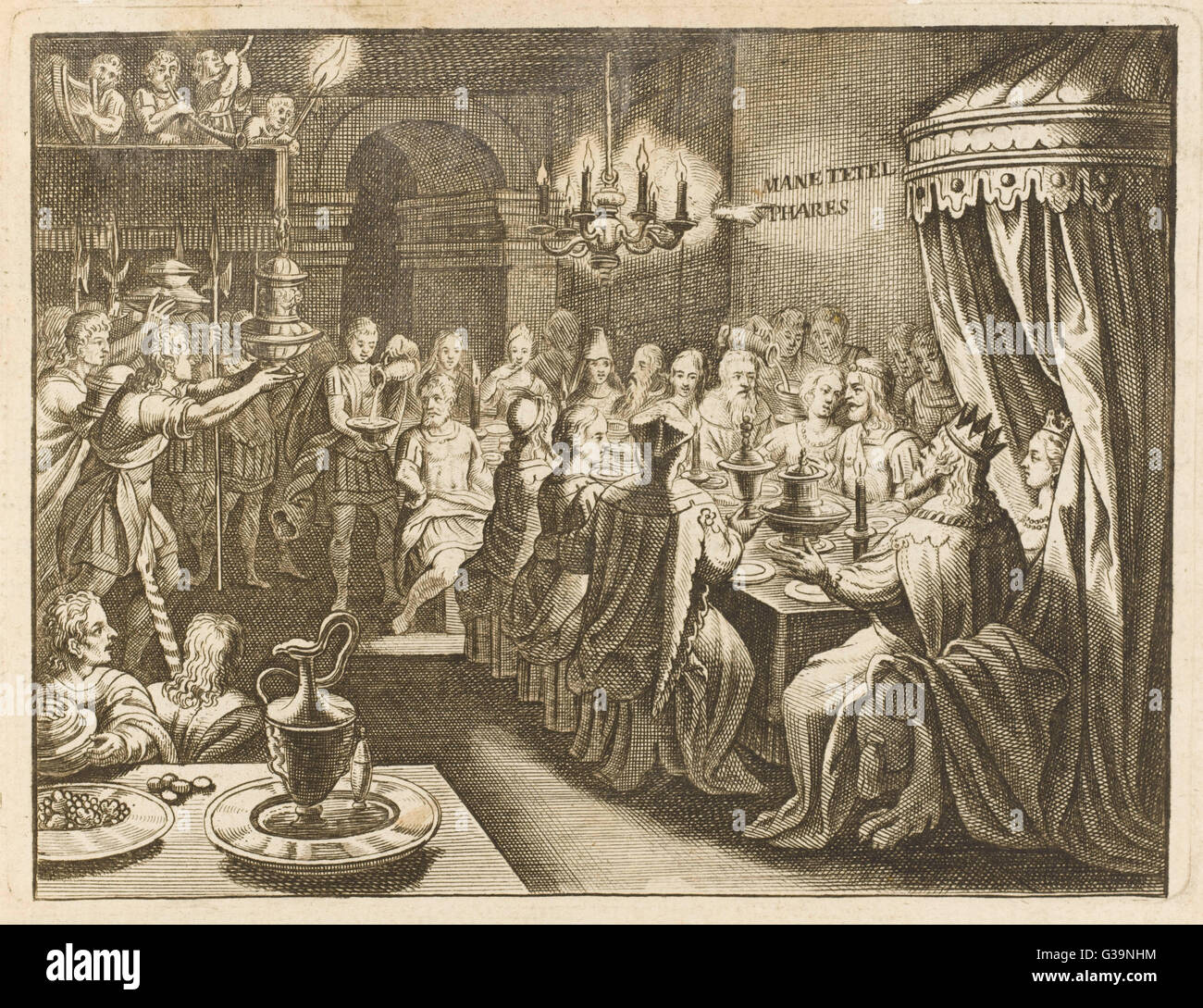 BELSHAZZARS FESTMAHL Stockfoto