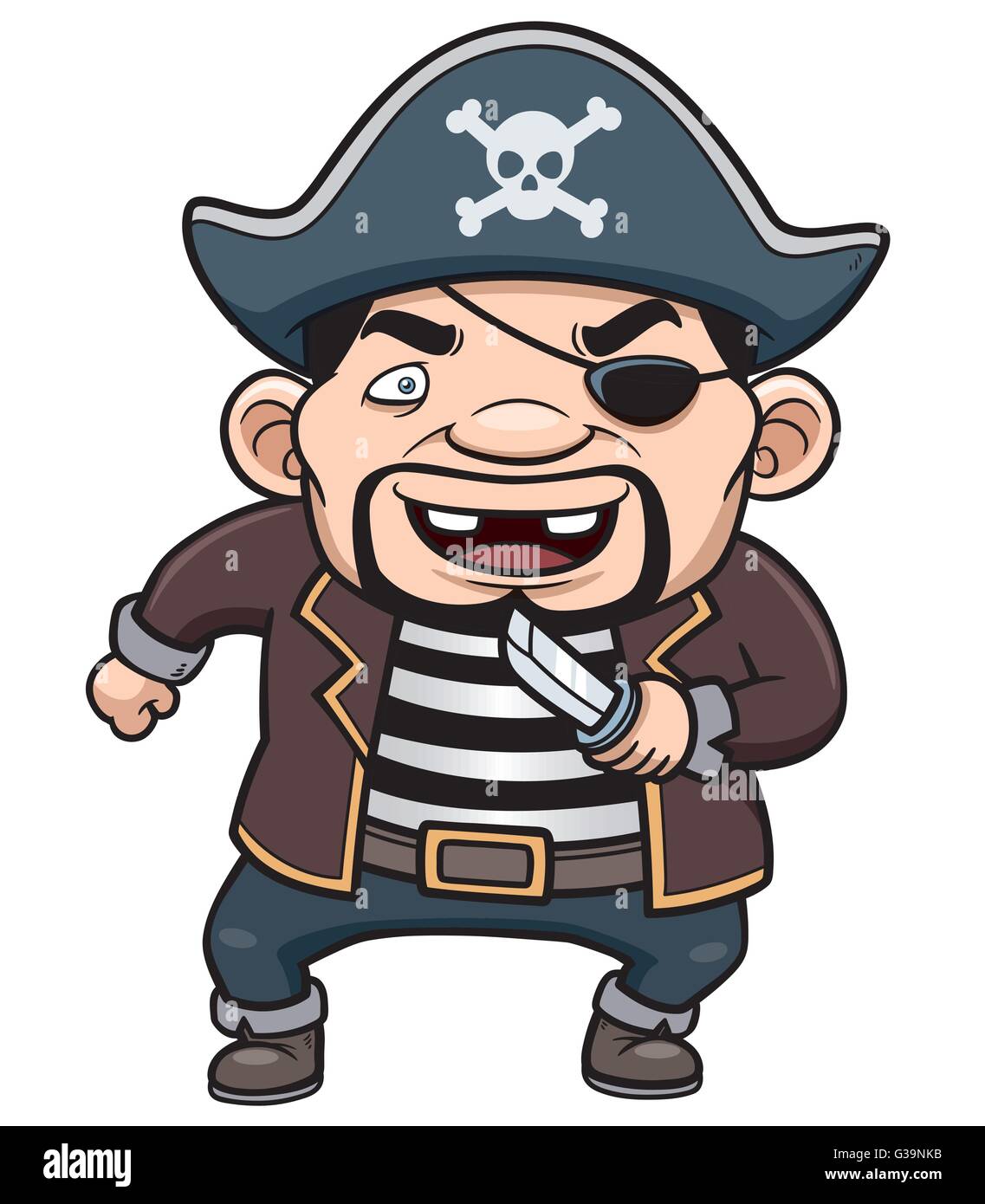 Vektor-Illustration Cartoon Pirat Stock Vektor