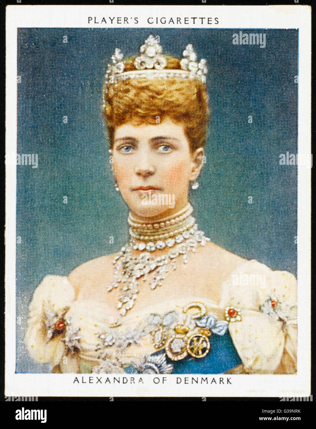 Königin Alexandra in Krönungskleid Stockfoto