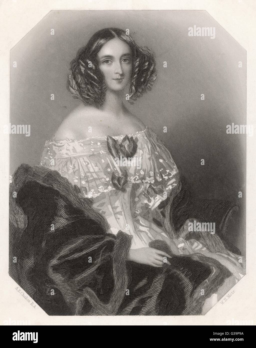 MARY ANNE (geb. Evans) (Frau Wyndham Lewis) Ehefrau von Benjamin DISRAELI heiratete 1839 Datum: im Jahre 1839 Stockfoto