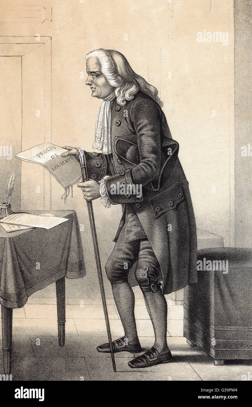 Guillaume chretien de lamoignon de malesherbes Fotos und Bildmaterial