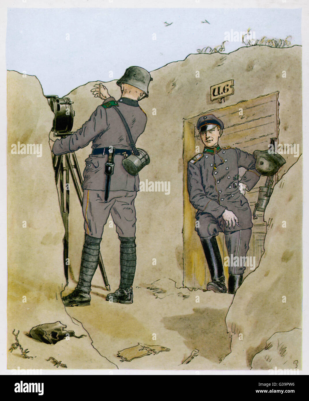 WW1/WURTTEMBERGGRABEN Stockfoto