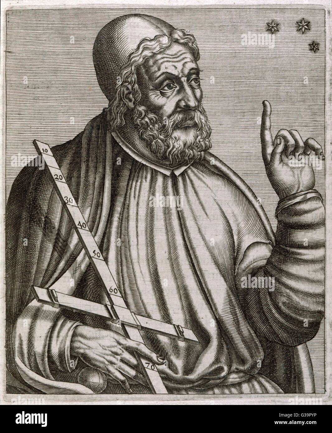 CLAUDIUS PTOLEMAIUS Alexandrian Astronom, Mathematiker und Geograph Datum: 2. Jahrhundert Stockfoto