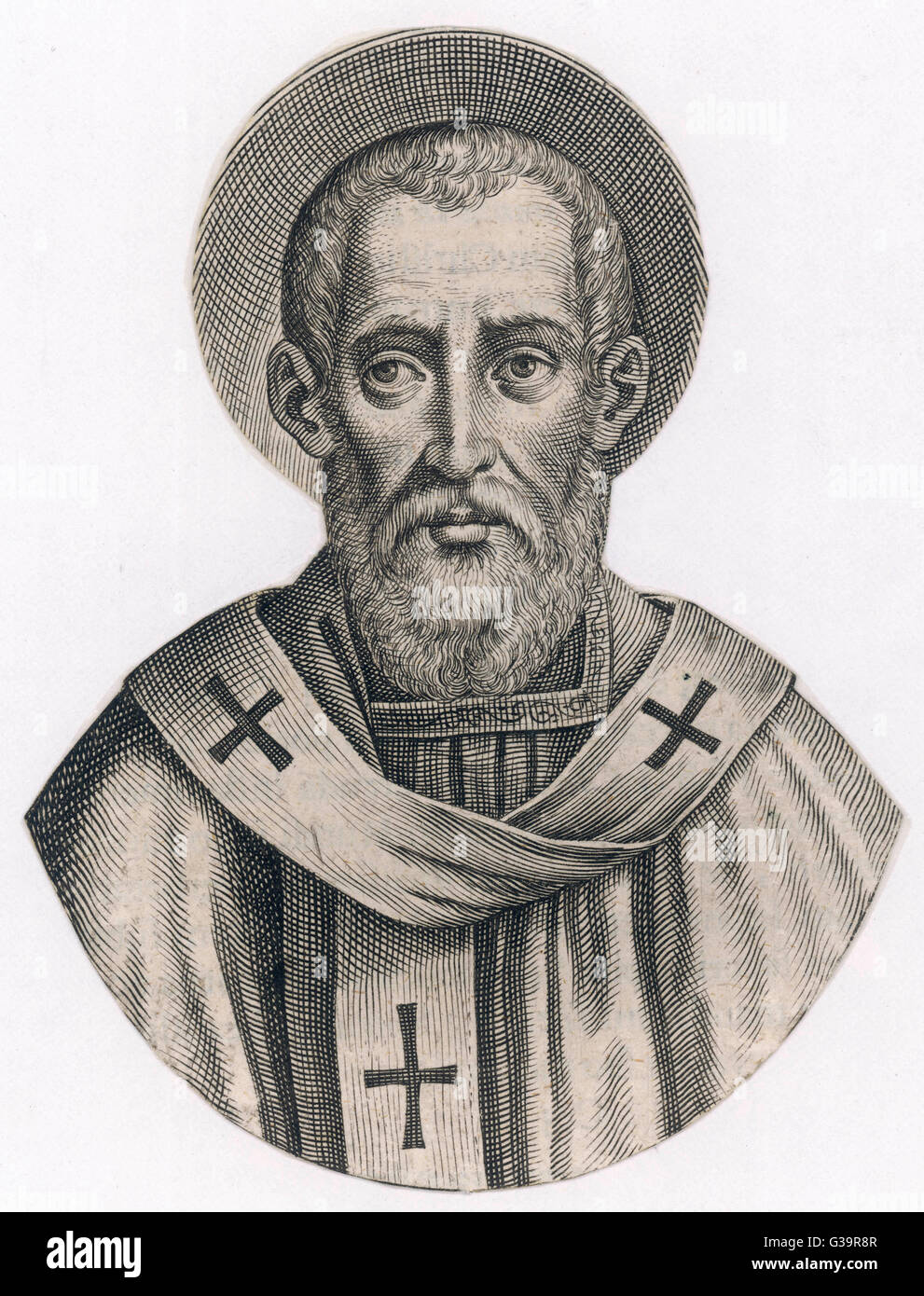 POLYKARP Bischof von Smyrna (Izmir), Märtyrer Datum: 69-155 Stockfoto