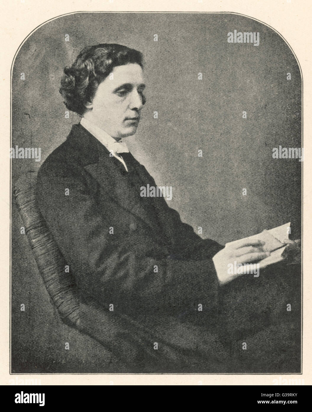 LEWIS CARROLL alias englischer Mathematiker CHARLES LUTWIDGE DODGSON, Pfarrer und Schriftsteller - Schöpfer von 'Alice' Datum: 1832-1898 Stockfoto