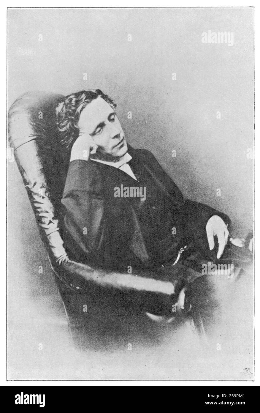 LEWIS CARROLL alias englischer Mathematiker CHARLES LUTWIDGE DODGSON, Pfarrer und Schriftsteller - Schöpfer von 'Alice' Datum: 1832-1898 Stockfoto