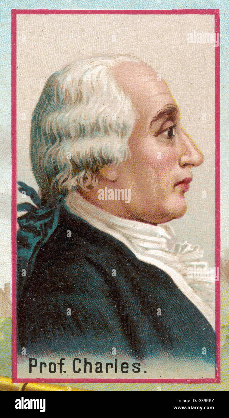 JACQUES ALEXANDRE César CHARLES French Wissenschaftler und Ballonfahrer Datum: 1746-1823 Stockfoto