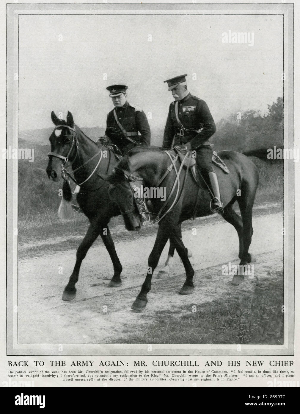 Winston Churchill in der Armee Stockfoto