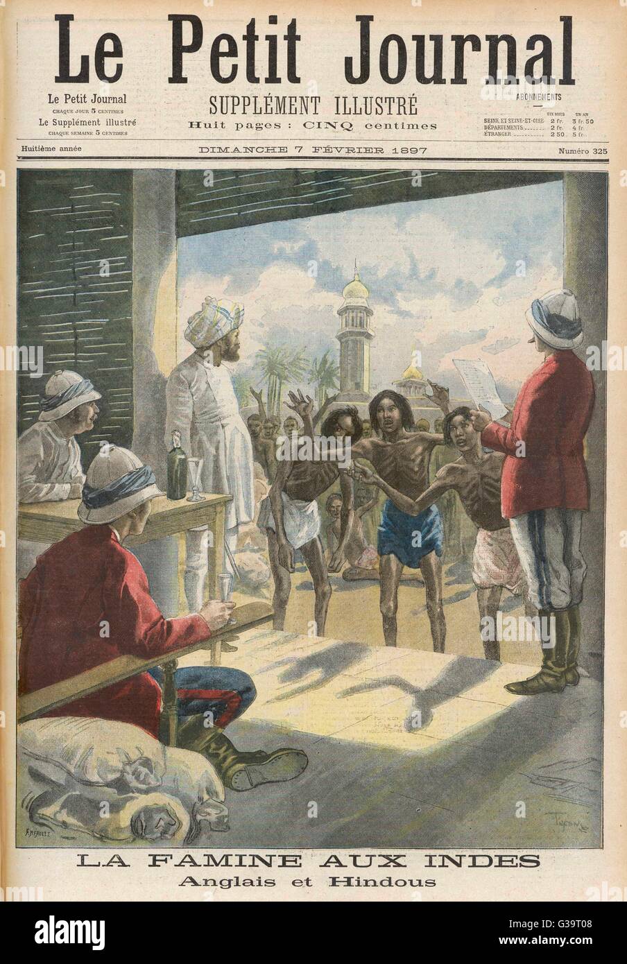 VERANSTALTUNGEN/INDIEN/HUNGERSNOT/1897 Stockfoto
