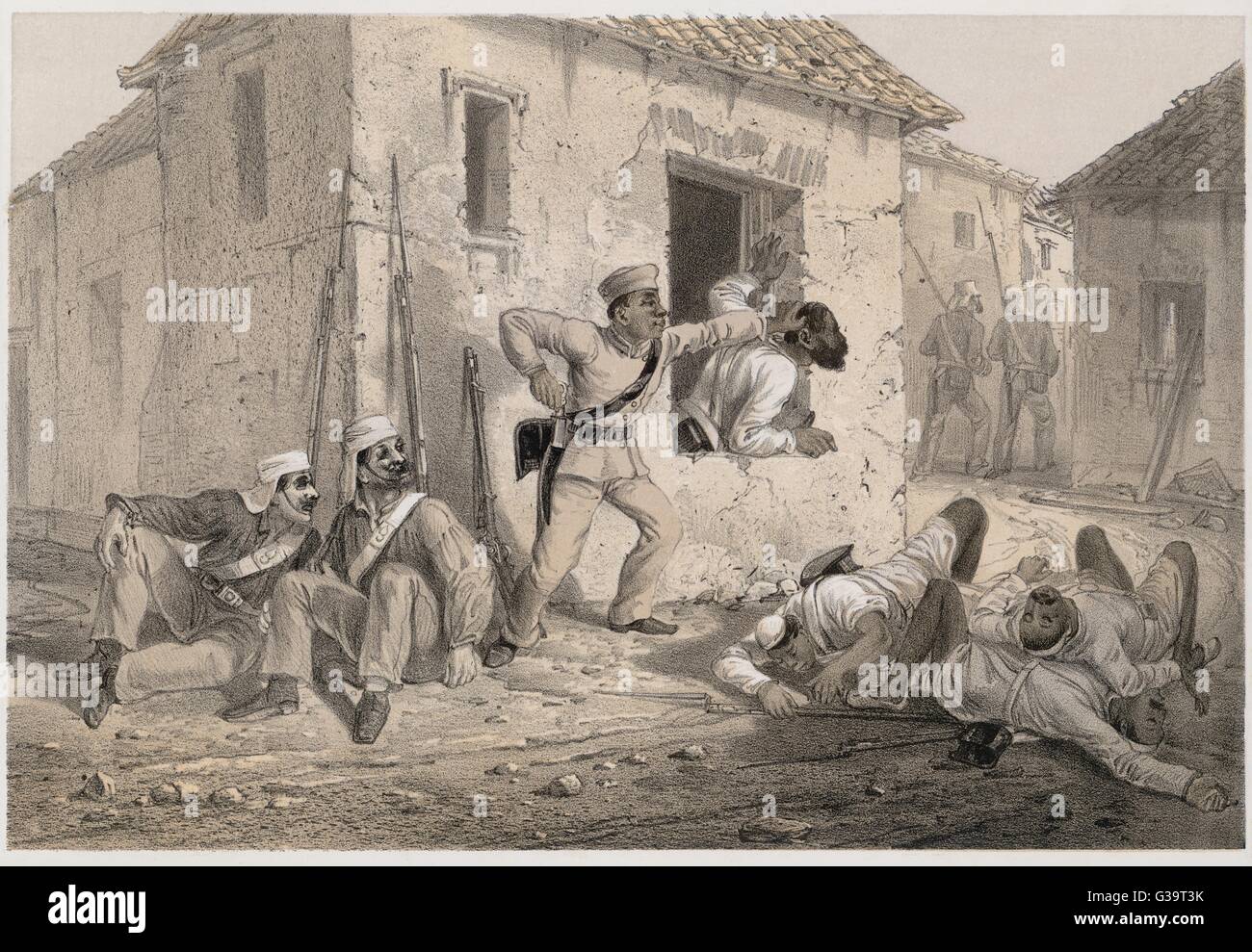 1857 MEUTEREI/STRASSE Stockfoto