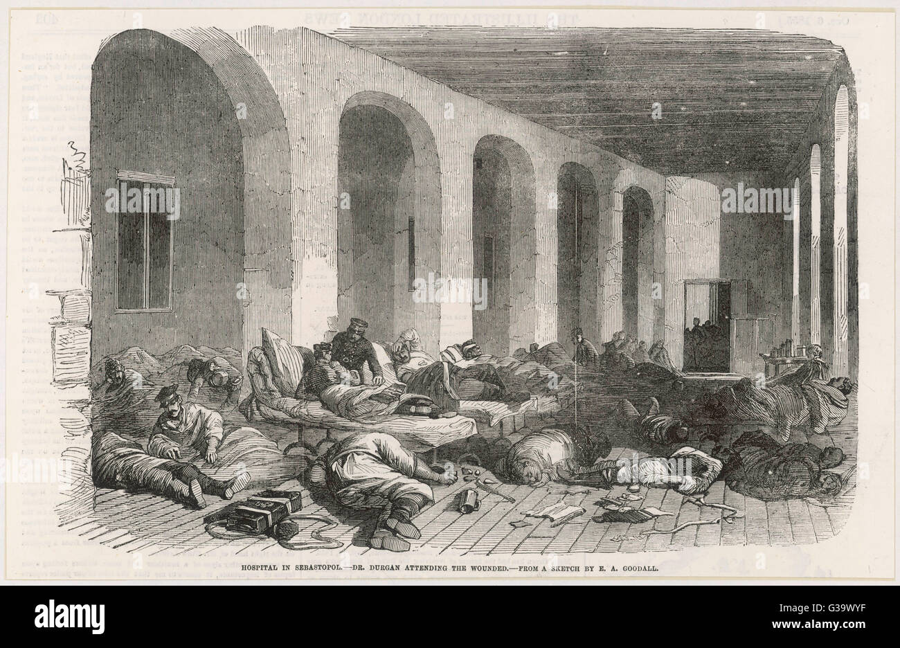 SEBASTOPOL-KRANKENHAUS 1855 Stockfoto
