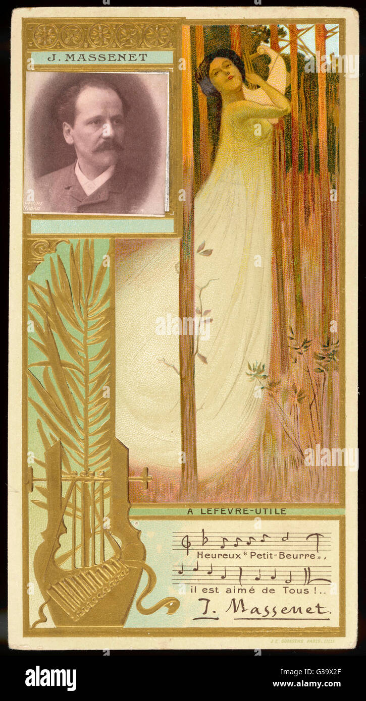 JULES MASSENET, französischer Komponist mit einer Szene aus seiner Oper Thais Datum: 1842-1912 Stockfoto