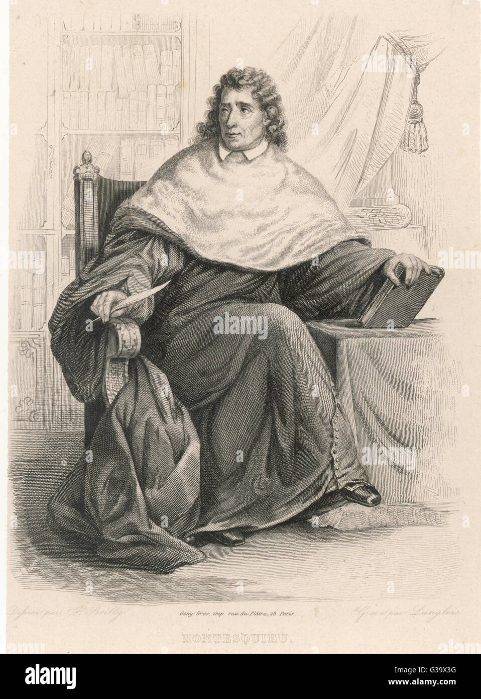 CHARLES LOUIS DE SECONDAT, Baron de MONTESQUIEU französische Philosoph, bekannt vor allem für 'L'Esprit des Lois' Datum: 1689-1755 Stockfoto