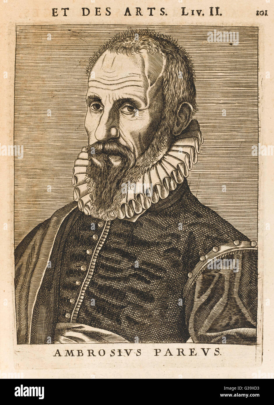AMBROISE PARÉ französischer Chirurg, Autor von Büchern über Medizin und Monster Datum: 1510-1590 Stockfoto