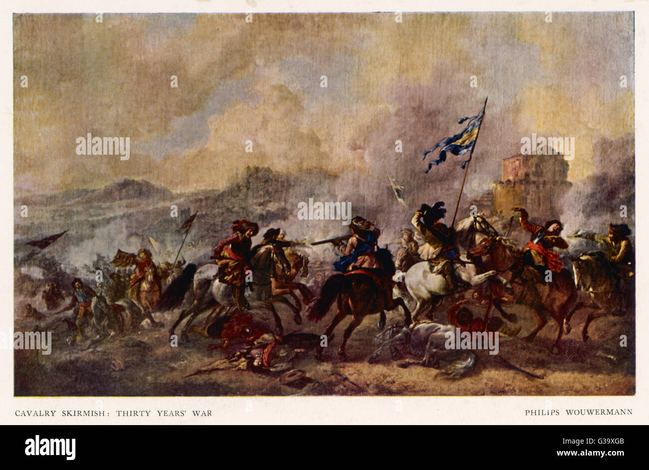 Allgemeine Kampfszene: eine Kavallerie Skirmish Datum: 1618-1648 Stockfoto