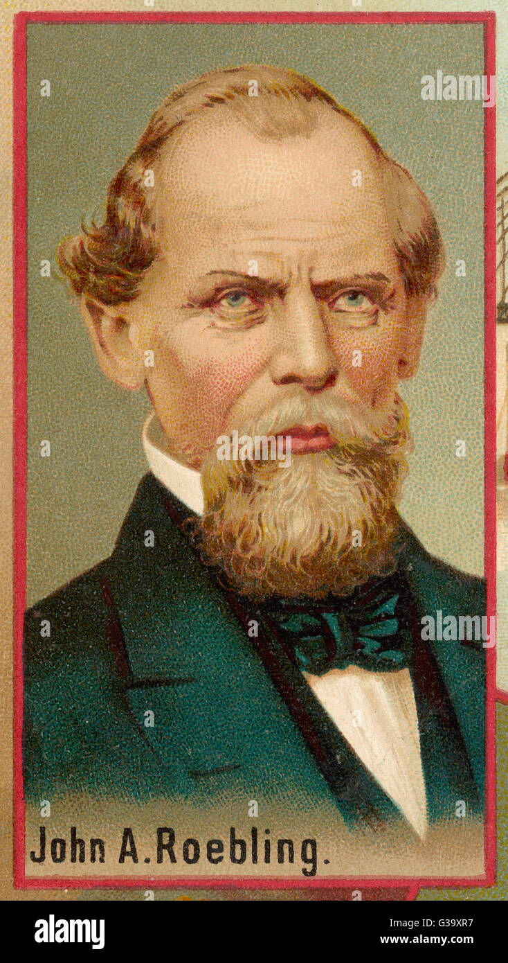 JOHN AUGUSTUS ROEBLING amerikanischer Ingenieur und Unternehmer, geboren in Deutschland Datum: 1806-1869 Stockfoto