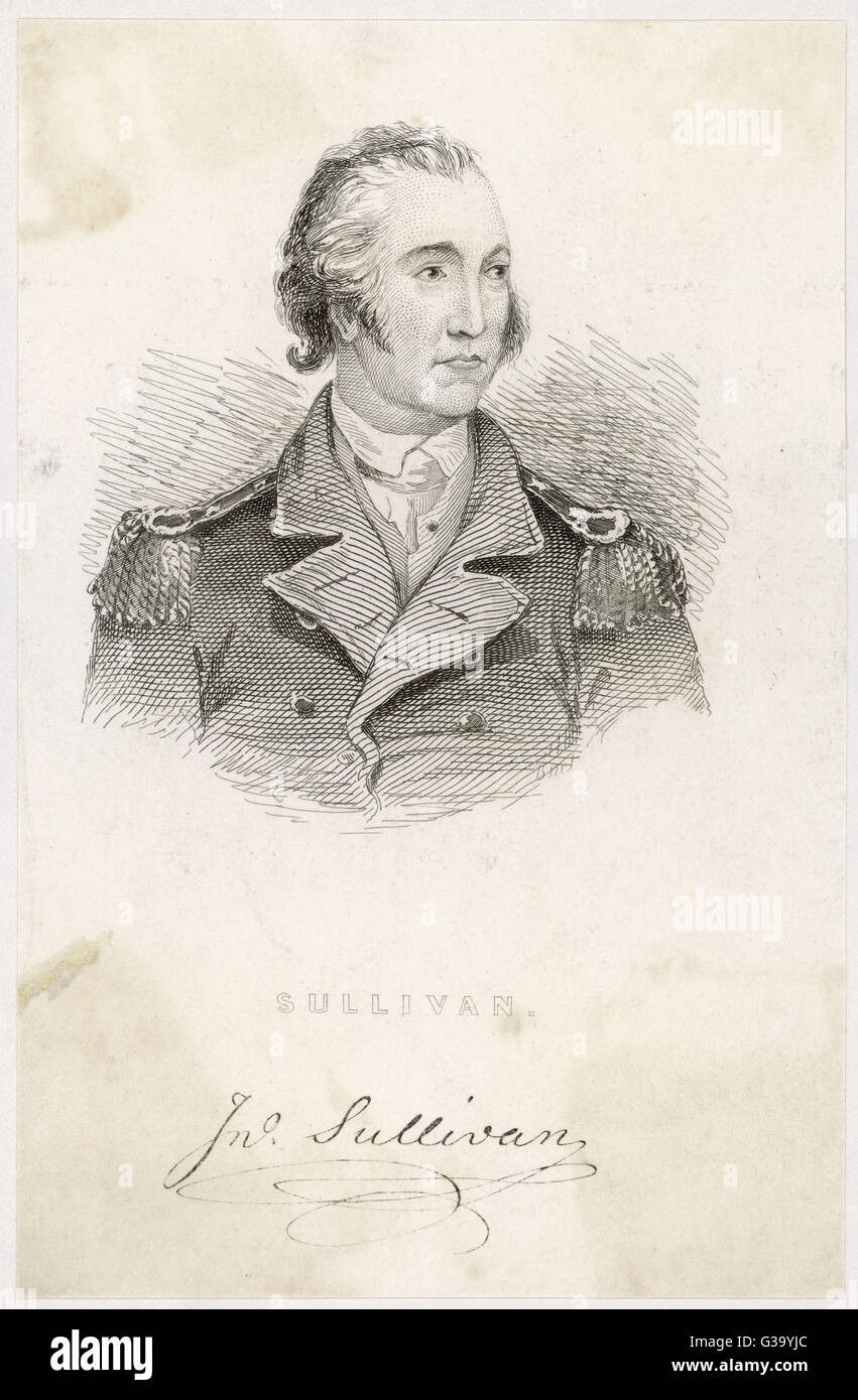 JOHN SULLIVAN amerikanischen revolutionären Offizier Datum: 1740-1795 Stockfoto