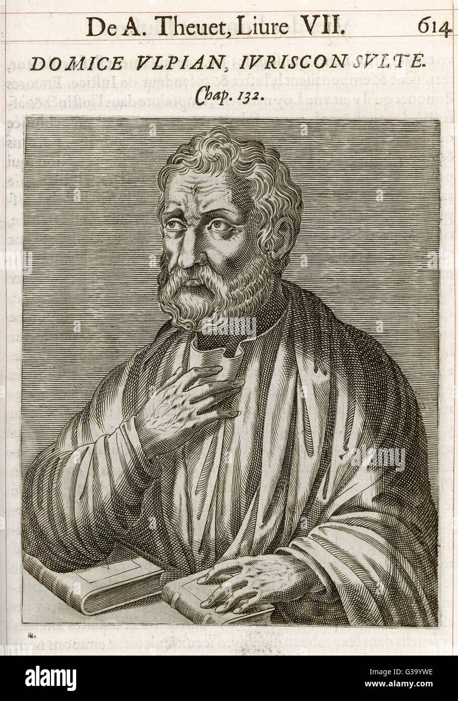 DOMITIUS ULPIANUS römischen Juristen, Autor von vielen juristische Kommentare Datum: - 228 Stockfoto