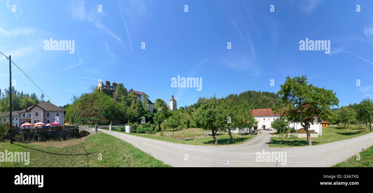 Reichenstein Burg, Österreich, Oberösterreich, Mühlviertel, Oberösterreich, Tragwein Stockfoto