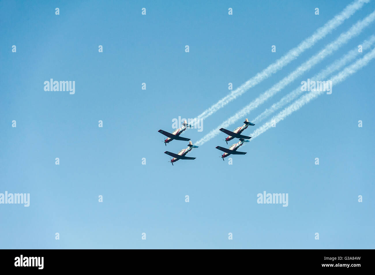 Israel, Tel Aviv - Jaffa, traditionellen Airshow oberhalb der Stadt am Independence Day - Yom haatsmatout Stockfoto