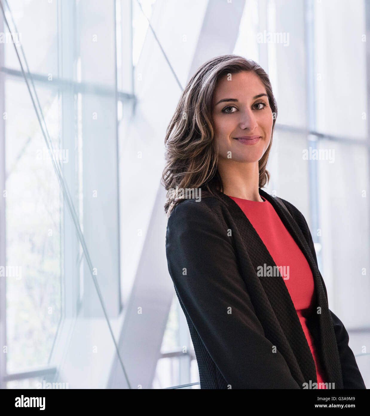 Porträt zuversichtlich corporate Geschäftsfrau Stockfoto