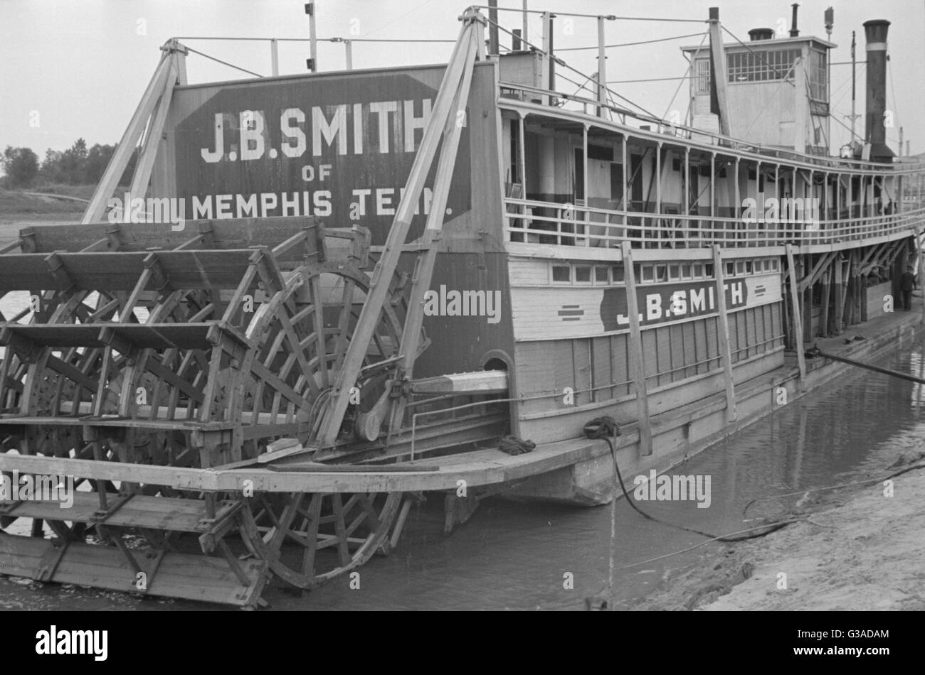 Das alte Flussboot legte in Memphis, Tennessee, an Stockfoto