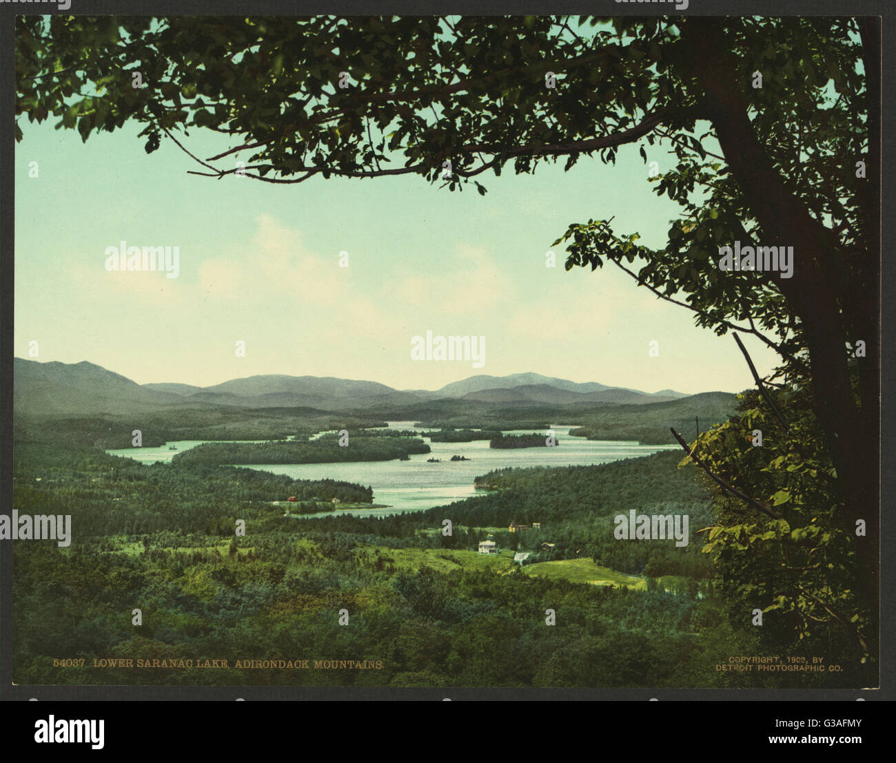 Unterer Saranac See, Adirondack Mountains Stockfoto