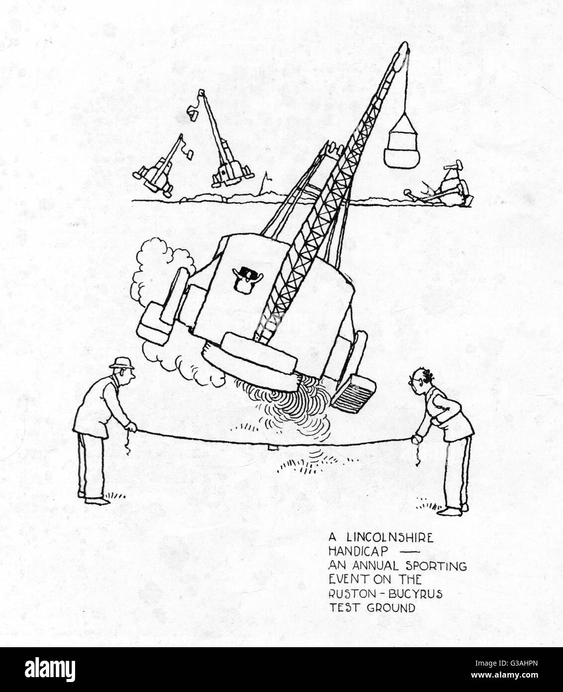 Ein Lincolnshire Handicap von Heath Robinson Stockfoto