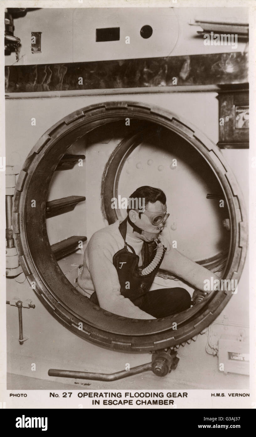 U-Boot-Training bei HMS Vernon Stockfoto