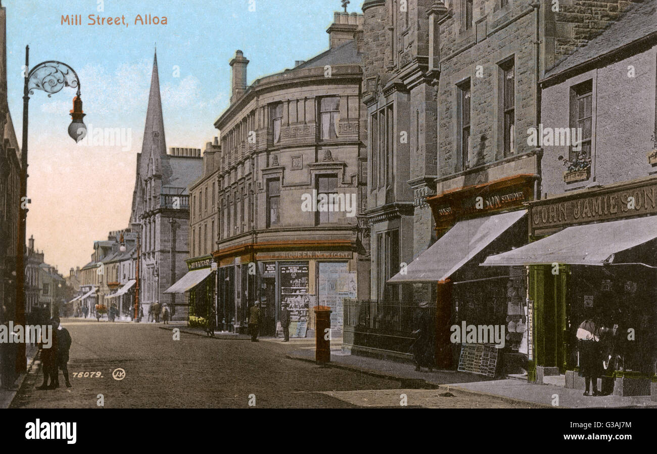 Mill Street, Alloa, Schottland Stockfoto